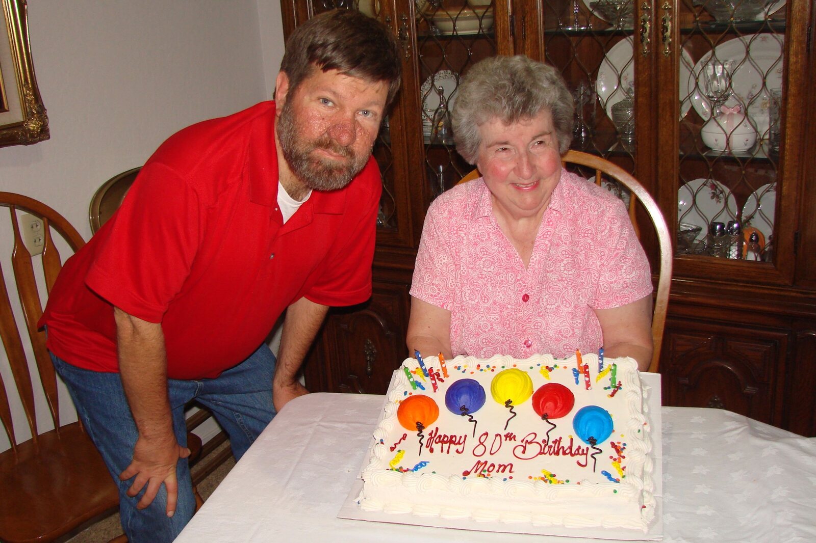 Big Dave celebrating his mother's birthday